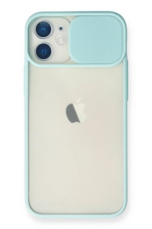 Uray store Apple iPhone 11 Kılıf Palm Buzlu Kamera Sürgülü Silikon - Turkuaz