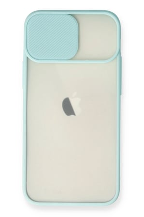 Uray store Apple iPhone 11 Kılıf Palm Buzlu Kamera Sürgülü Silikon - Turkuaz