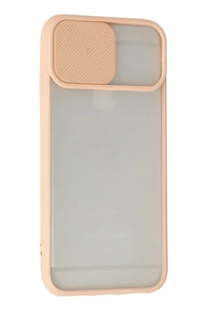 Uray store Apple iPhone 6 Kılıf Palm Buzlu Kamera Sürgülü Silikon - Pembe