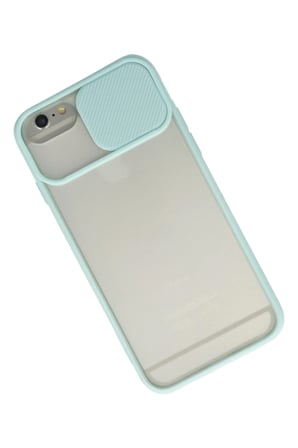 Uray store Apple iPhone 6 Kılıf Palm Buzlu Kamera Sürgülü Silikon - Turkuaz