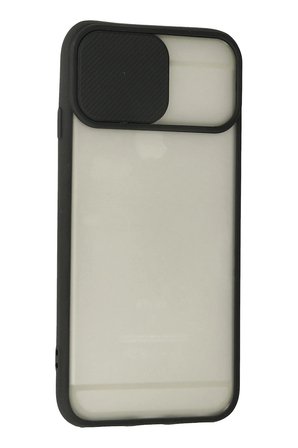 Uray store Apple iPhone 6 Plus Kılıf Palm Buzlu Kamera Sürgülü Silikon - Siyah