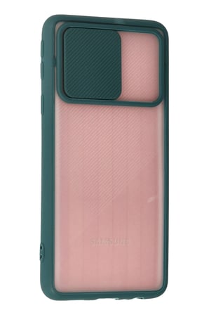 Uray store Samsung Galaxy A01 Core Kılıf Palm Buzlu Kamera Sürgülü Silikon - Yeşil
