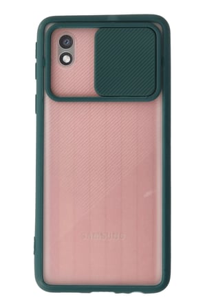 Uray store Samsung Galaxy A01 Core Kılıf Palm Buzlu Kamera Sürgülü Silikon - Yeşil