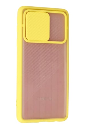 Uray store Samsung Galaxy A01 Core Kılıf Palm Buzlu Kamera Sürgülü Silikon - Sarı