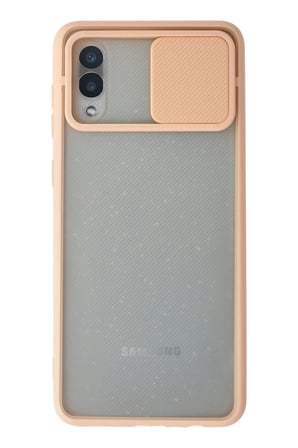 Uray store Samsung Galaxy A02 Kılıf Palm Buzlu Kamera Sürgülü Silikon - Pembe