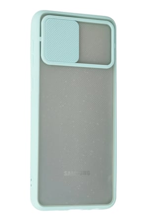 Uray store Samsung Galaxy A02 Kılıf Palm Buzlu Kamera Sürgülü Silikon - Turkuaz