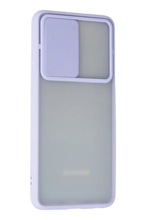 Uray store Samsung Galaxy A72 Kılıf Palm Buzlu Kamera Sürgülü Silikon - Lila