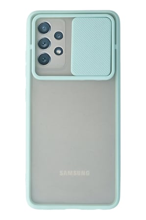 Uray store Samsung Galaxy A72 Kılıf Palm Buzlu Kamera Sürgülü Silikon - Turkuaz