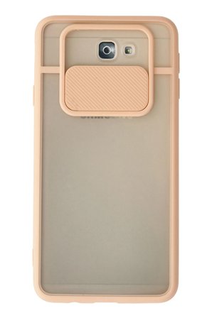 Uray store Samsung Galaxy J7 Prime Kılıf Palm Buzlu Kamera Sürgülü Silikon - Pembe