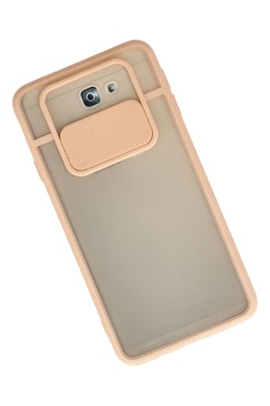 Uray store Samsung Galaxy J7 Prime Kılıf Palm Buzlu Kamera Sürgülü Silikon - Pembe