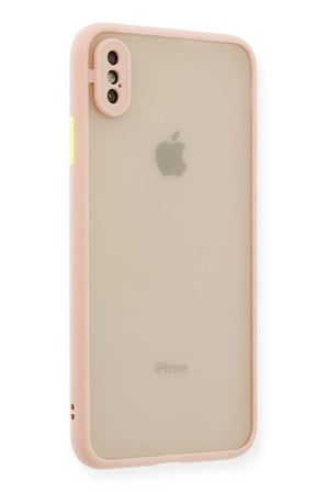 Uray store Apple iPhone XS Max Kılıf Montreal Silikon Kapak - Pembe