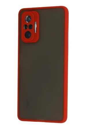 Uray store Xiaomi Redmi Note 10 Pro Kılıf Montreal Silikon Kapak - Kırmızı