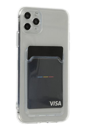 Uray store Apple iPhone 11 Pro Max Kılıf Kart Şeffaf Silikon - Şeffaf
