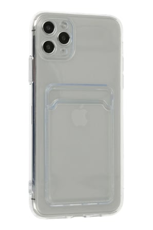 Uray store Apple iPhone 11 Pro Max Kılıf Kart Şeffaf Silikon - Şeffaf