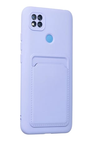 Uray store Xiaomi Redmi 9C Kılıf Kelvin Kartvizitli Silikon - Lila