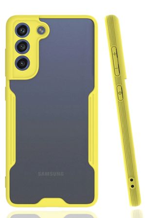 Uray store Samsung Galaxy S21 FE Kılıf Platin Silikon - Sarı