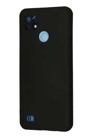 Uray store Realme C21 Kılıf Nano içi Kadife Silikon - Siyah