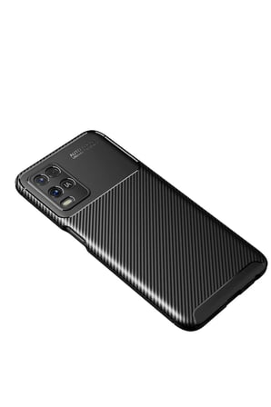 Uray store Oppo A54 4G Kılıf Auto Focus Karbon Kapak - Siyah