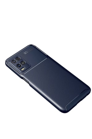 Uray store Oppo A54 4G Kılıf Auto Focus Karbon Kapak - Lacivert