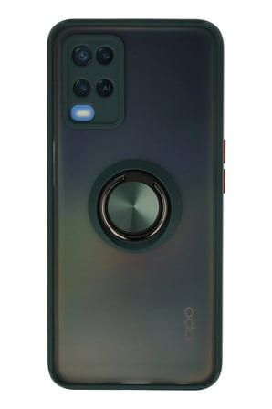 Uray store Oppo A54 4G Kılıf Montreal Yüzüklü Silikon Kapak - Yeşil