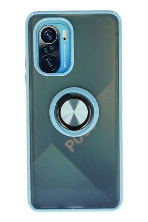 Uray store Xiaomi Redmi K40 Kılıf Montreal Yüzüklü Silikon Kapak - Buz Mavi
