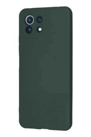 Uray store Xiaomi Mİ 11 Lite Kılıf Nano içi Kadife Silikon - Koyu Yeşil