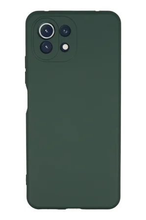 Uray store Xiaomi Mİ 11 Lite Kılıf Nano içi Kadife Silikon - Koyu Yeşil