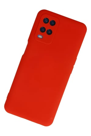 Uray store Oppo A54 4G Kılıf Nano içi Kadife Silikon - Kırmızı