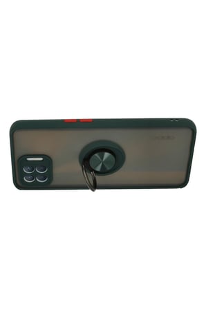 Uray store Oppo Reno 4 Lite Kılıf Montreal Yüzüklü Silikon Kapak - Yeşil