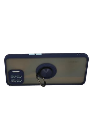 Uray store Oppo Reno 4 Lite Kılıf Montreal Yüzüklü Silikon Kapak - Lacivert