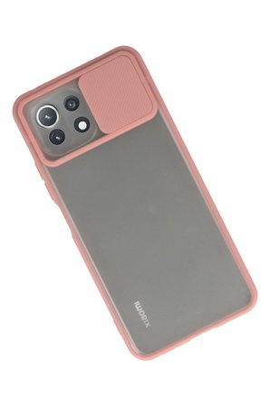 Uray store Xiaomi Mİ 11 Lite Kılıf Palm Buzlu Kamera Sürgülü Silikon - Pembe