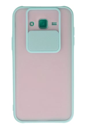 Uray store Samsung Galaxy J7 Kılıf Palm Buzlu Kamera Sürgülü Silikon - Turkuaz