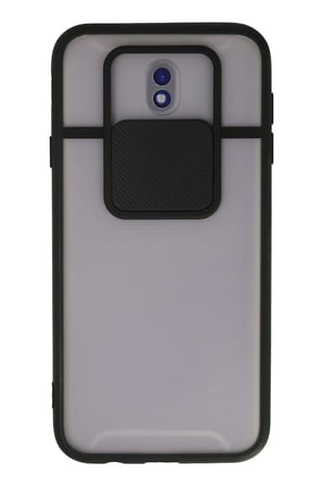 Uray store Samsung Galaxy J7 Pro / J730 Kılıf Palm Buzlu Kamera Sürgülü Silikon - Siyah