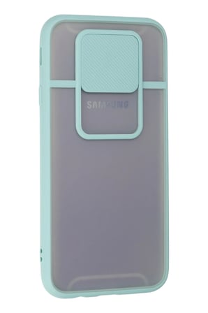 Uray store Samsung Galaxy J7 Pro / J730 Kılıf Palm Buzlu Kamera Sürgülü Silikon - Turkuaz