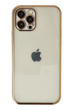 Uray store Apple iPhone 12 Pro Max Kılıf Razer Lensli Silikon - Gold