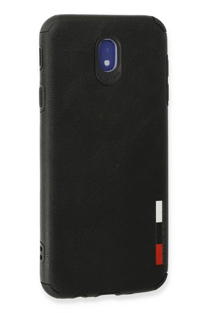 Uray store Samsung Galaxy J7 Pro / J730 Kılıf Loop Deri Silikon - Siyah