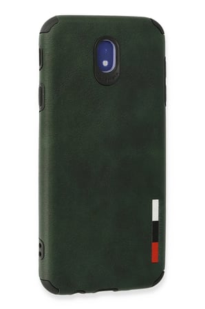 Uray store Samsung Galaxy J7 Pro / J730 Kılıf Loop Deri Silikon - Yeşil
