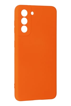 Uray store Samsung Galaxy S21 Kılıf Nano içi Kadife Silikon - Turuncu