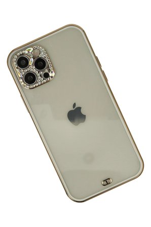 Uray store Apple iPhone 12 Pro Max Kılıf Liva Taşlı Silikon - Beyaz