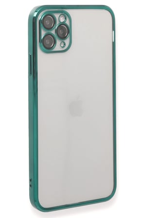 Uray store Apple iPhone 11 Pro Max Kılıf Razer Lensli Silikon - Yeşil
