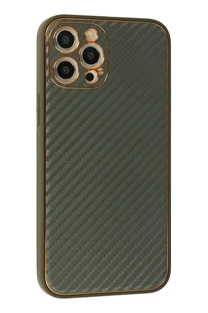 Uray store Apple iPhone 12 Pro Kılıf Coco Karbon Silikon - Füme