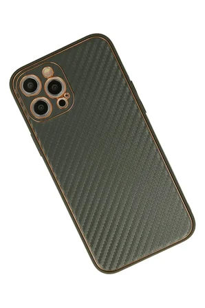 Uray store Apple iPhone 12 Pro Kılıf Coco Karbon Silikon - Füme
