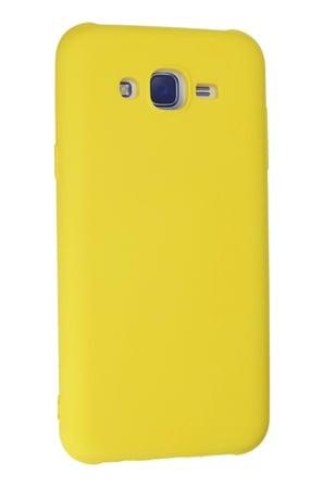 Uray store Samsung Galaxy J7 Kılıf Nano içi Kadife Silikon - Sarı