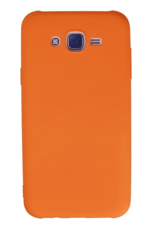 Uray store Samsung Galaxy J7 Kılıf Nano içi Kadife Silikon - Turuncu