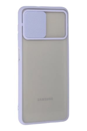 Uray store Samsung Galaxy A22 Kılıf Palm Buzlu Kamera Sürgülü Silikon - Lila