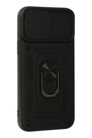 Uray store Apple iPhone 13 Pro Max Kılıf Pars Lens Yüzüklü Silikon - Siyah