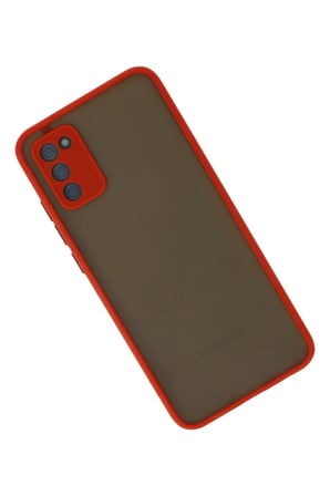 Uray store Samsung Galaxy A03S Kılıf Montreal Silikon Kapak - Kırmızı
