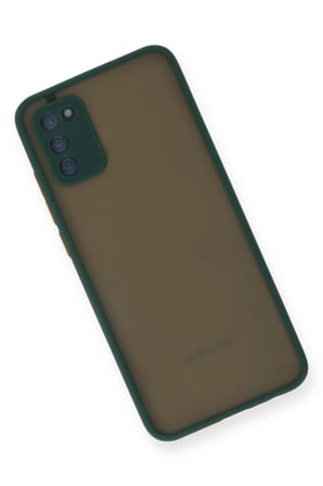 Uray store Samsung Galaxy A03S Kılıf Montreal Silikon Kapak - Yeşil