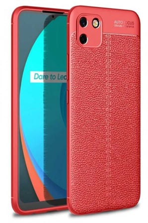 Uray store Realme C11 Kılıf Auto Focus Kapak - Kırmızı
