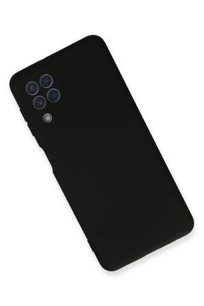 Uray store Samsung Galaxy A22 Kılıf Nano içi Kadife Silikon - Siyah